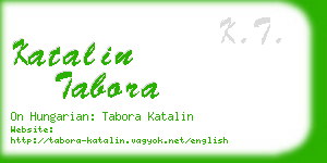 katalin tabora business card